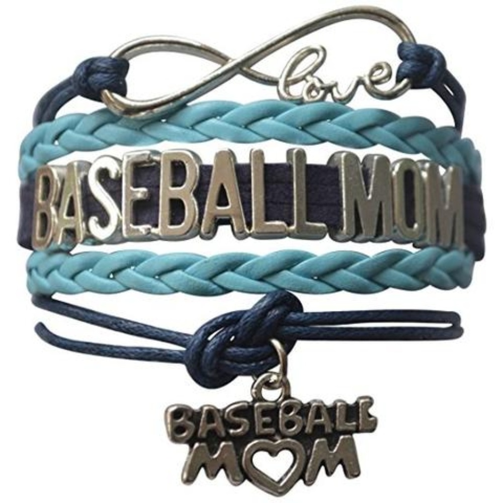 Baseball Mom Bracelet - Navy & Blue